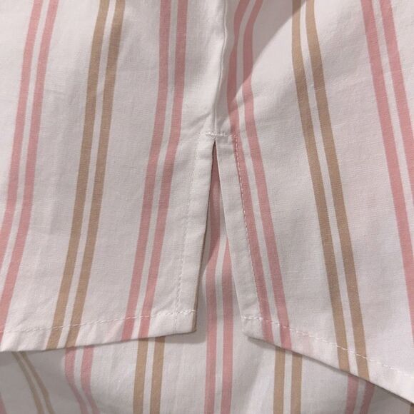 Vineyard Vines XS-XL White Pink Stripes Oversized Poplin Button Down Shirt - Picture 15 of 16